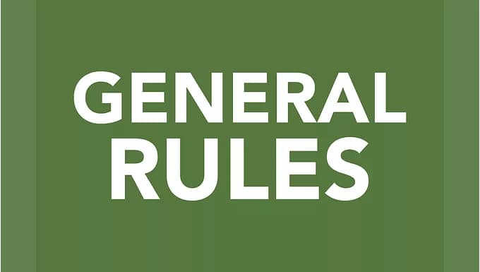 General Rules